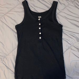 Brand: ana, Size: Medium, Color: All black with clear buttons